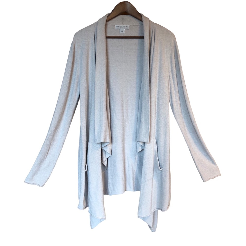 Barefoot Dreams Ultra Lite Hi Low Open Waterfall Front Cardigan Sweater Sz 1X